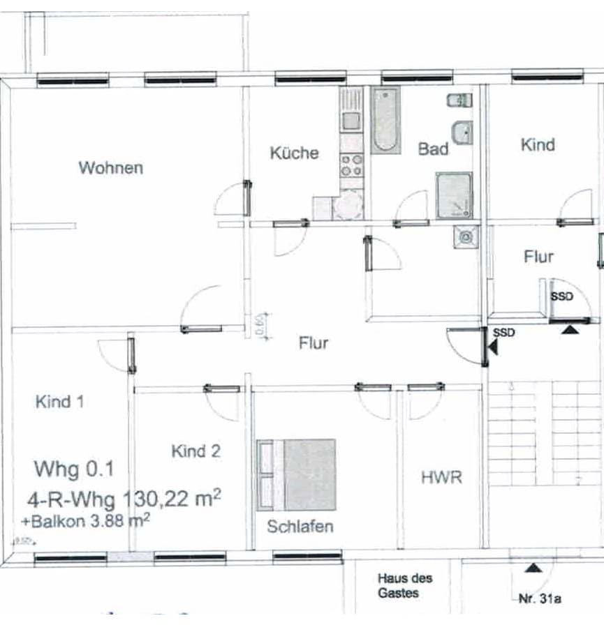 4-Raum Wohnung – Neuer Markt 31a, Rechlin – Bild 1